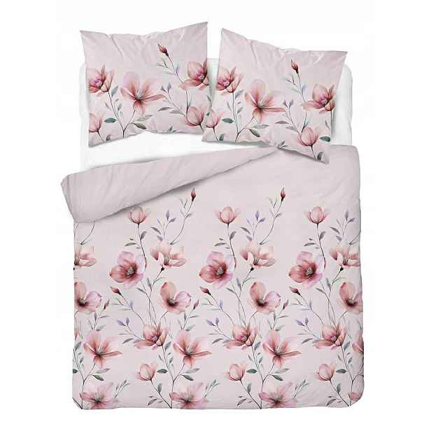 Povlečení 180x200 světle růžové s květy magnólie Floral Harmony