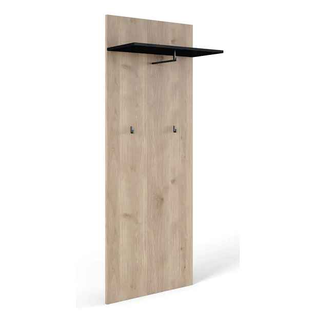 Casarredo Věšákový panel ZEMURA - bílý dub/černá