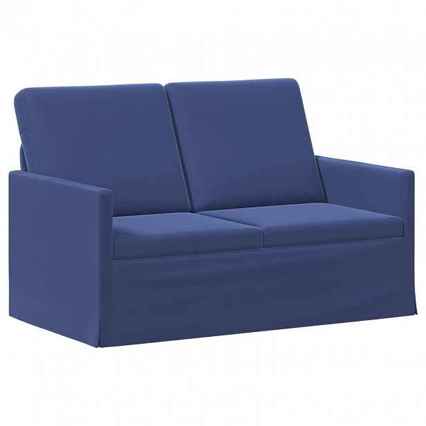 vidaXL Pohovka pro 2 osoby Policová modrá 130 x 81 x 82 cm Samet