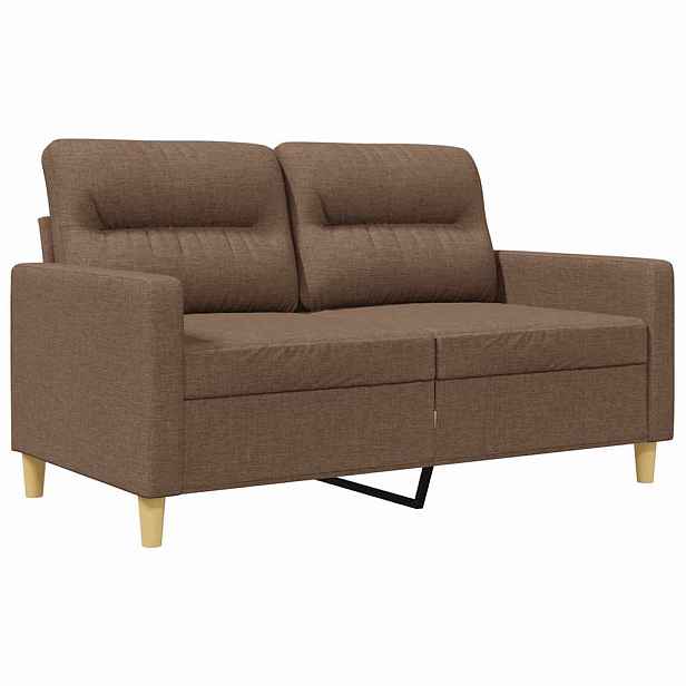 vidaXL 2místná pohovka hnědá 120 cm textil