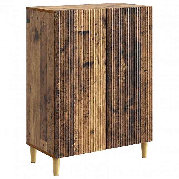 vidaXL Servírovací skříň Staré dřevo 66 x 34,5 x 90 cm