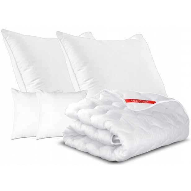 Celoroční Přikrývka 140x200 Medicline 4 Polštáře 70x80 a 40x40 komplet Soft