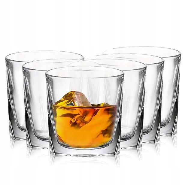 Křišťálové sklenice na whisky s džusovou vodou Bohemia Kathrene 280 ml 6 Ks