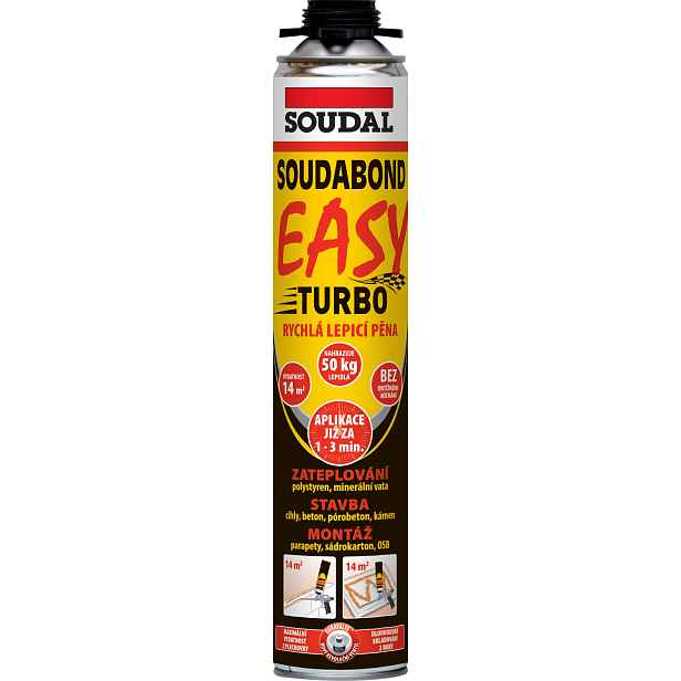 Pěna lepicí Soudal SOUDABOND EASY Turbo pistolová 750 ml