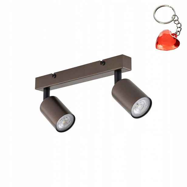 Reflektorová lampa Spot na omítku Hnědá 2xGU10 19 Cm Pohyblivá Top Tk Lighting
