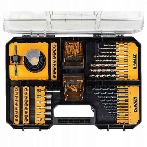 Směs Bitů, Šroubováků, Nástavců, Vrtáků 100 ks DeWALT DT71569