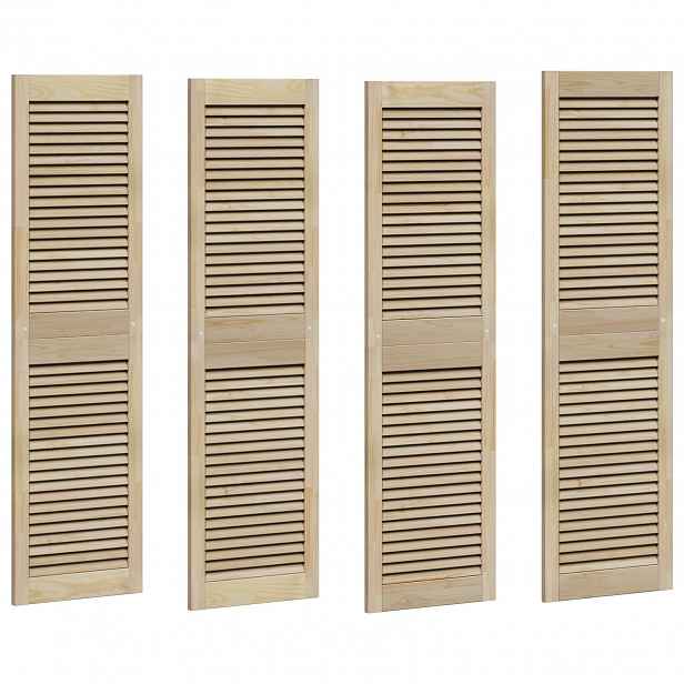 vidaXL Skříňové dveře se dveřmi 4 ks Přírodní 140,5 x 39,5 cm