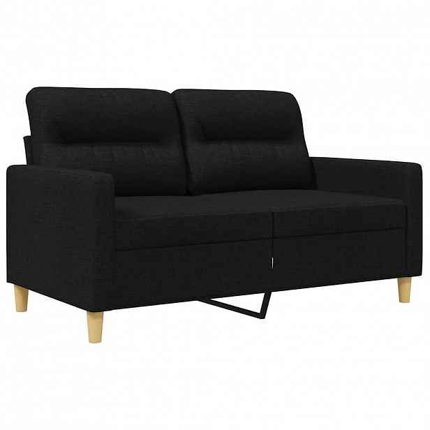 vidaXL 2místná pohovka černá 120 cm textil