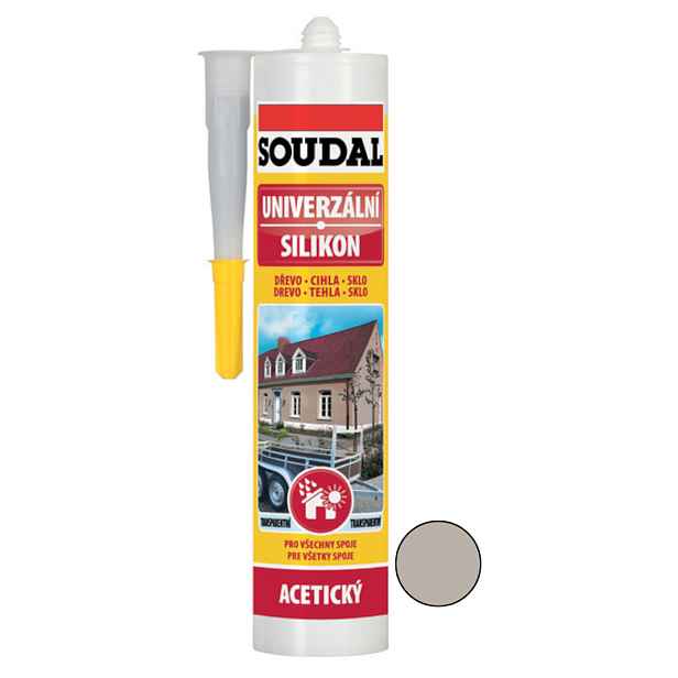 Silikon univerzální Soudal šedý 280 ml