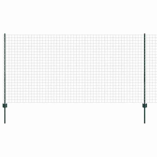 vidaXL Euro plot s pilotem 25 x 1,2 m Ocel potažená PVC Zelená