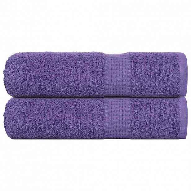 vidaXL Ručníky FROGN 2 ks fialové 100x150 cm 360 g/m²