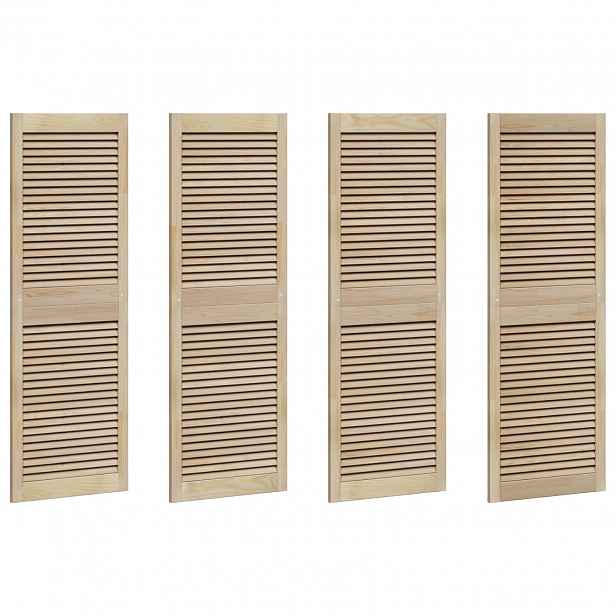 vidaXL Skříňové dveře se dveřmi 4 ks Přírodní 140,5 x 49,5 cm