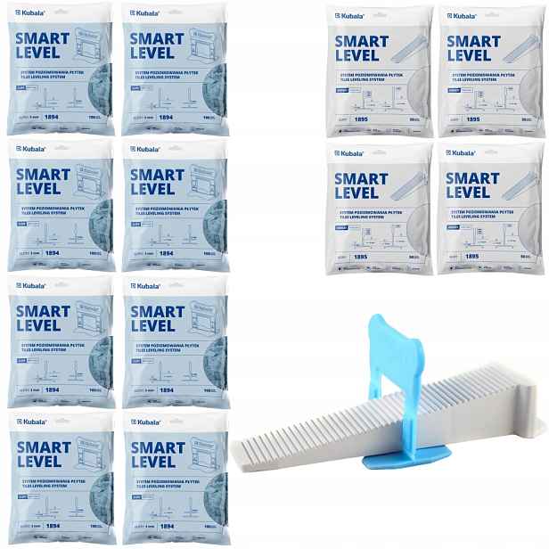 Kubala Smart Level Pro Vyrovnávání Klínových Dlaždic 200 Klipy 3 MM 800 Kusů