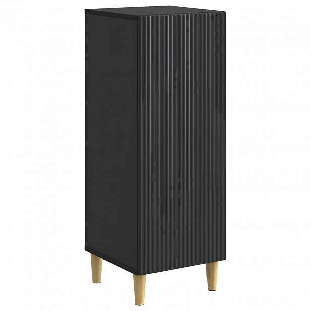 vidaXL Servírovací skříň Černá 33 x 34,5 x 90 cm Kompozitní dřevo