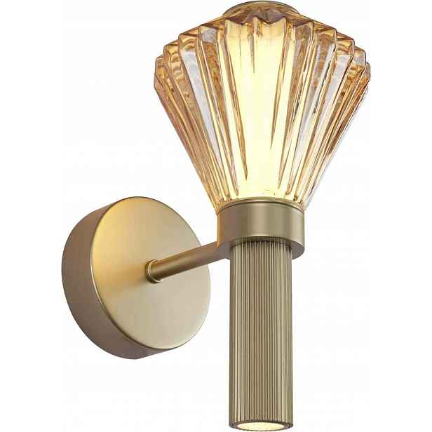 Nástěnné svítidlo Milagro Padre Gold ML2793 Led 8W 3000K Zlaté Sklo Rýhované