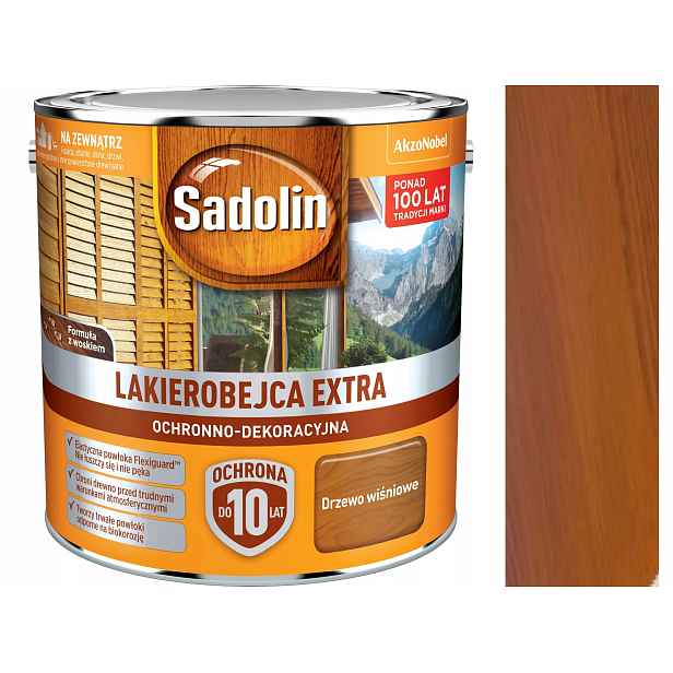 Sadolin Extra Lakový Obal 2,5 L, Třešňové Dřevo