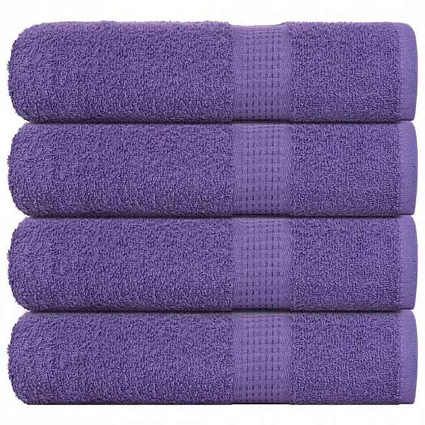 vidaXL Ručníky FROGN 4 ks fialové 100x150 cm 360 g/m²