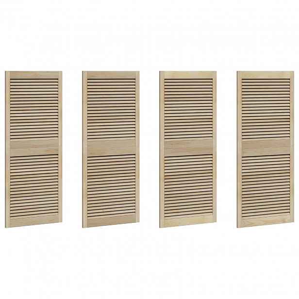 vidaXL Skříňové dveře se dveřmi 4 ks Přírodní 140,5 x 59,5 cm