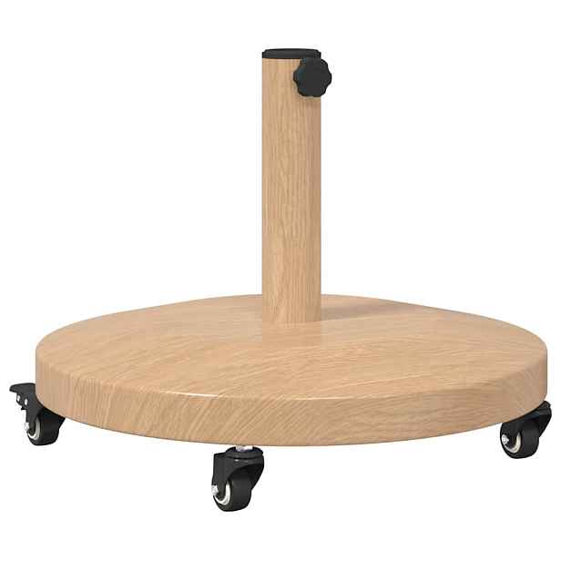 vidaXL Základna pro slunečník 24.8 kg Světlé dřevo Kulatý Nastavitelné