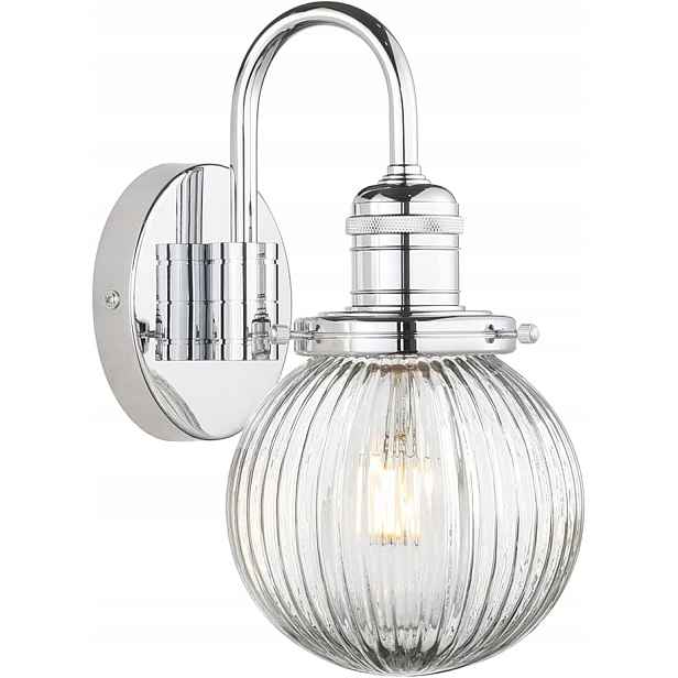 Yosoan Moderní skleněná nástěnná lampa Stříbrná