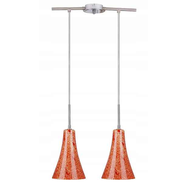 Závěsná lampa Candellux Rufi 2xE14 saténová/oranžová IP20, nastavitelná