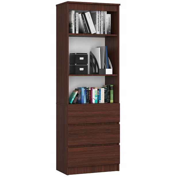 Kancelářský regál R60 Clp wenge na knihy, pořadače Akd