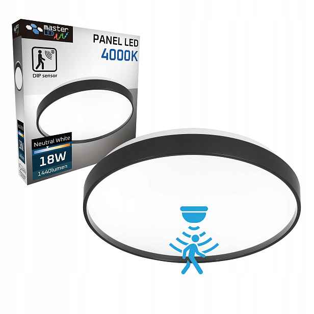 Led Panel Nástěnný stropní svítidlo stropní 18W Kulatý senzor pohybu