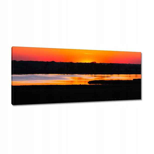 Obrazy 100x40 Jezero Západ Slunce