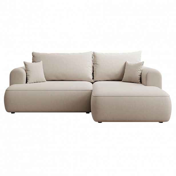 Selsey ROHOVÁ ROZKLÁDACÍ POHOVKA Ovo Mini krémová, se sametovým potahem Easy Clean
