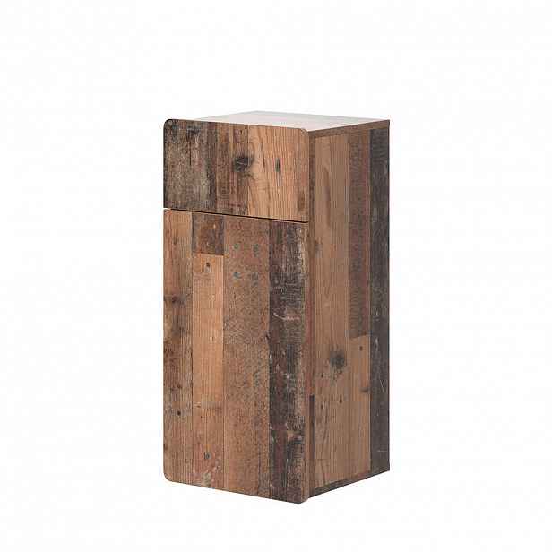 Vicco MIDI SKŘÍŇKA Izan Oldstyle 36.6 x 76.6 cm se zásuvkou a dvířky