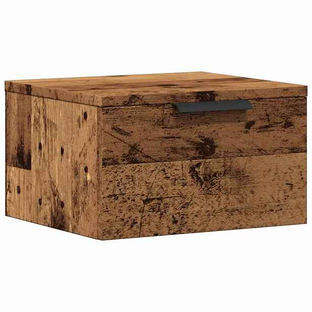 vidaXL Nástěnný noční stolek old wood 34 x 30 x 20 cm