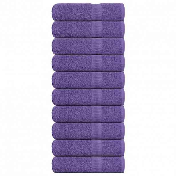 vidaXL Ručníky FROGN 10 ks fialové 100x150 cm 360 g/m²