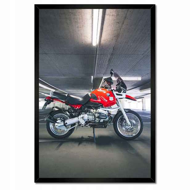 Plakáty v rámu 40x60 Červený motocykl Bmw
