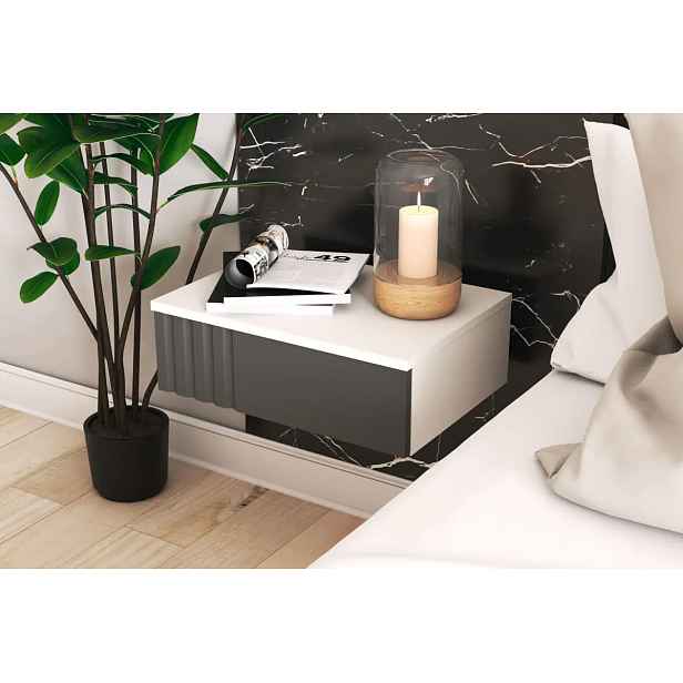 Casarredo Noční stolek AZROU - bílá/grafit