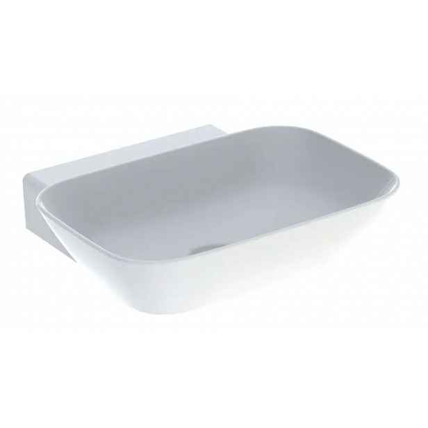 Geberit ONE - Umyvadlo na desku 50x43x14 cm, bez přepadu, bez otvoru pro baterii, KeraTect, bílá 505.040.01.6