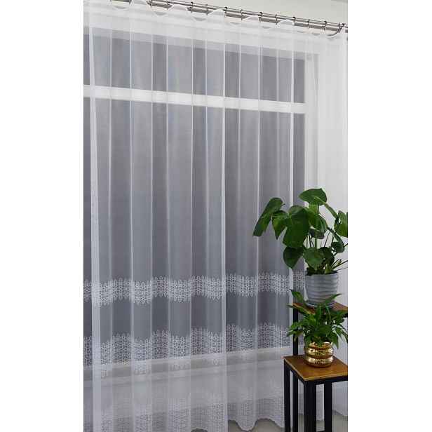 Mg Záclona žakár 33985 Bílá 250x250 cm hotová s páskou M