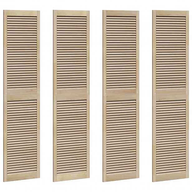 vidaXL Skříňové dveře se dveřmi 4 ks Přírodní 201 x 49,5 cm
