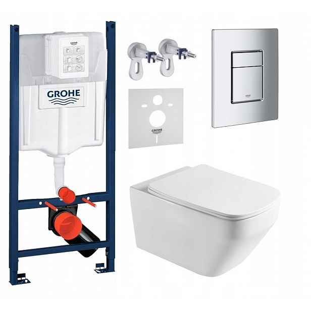 Wc sada Grohe Rapid s mísou Tornado Naron a tlačítkem chrom mat