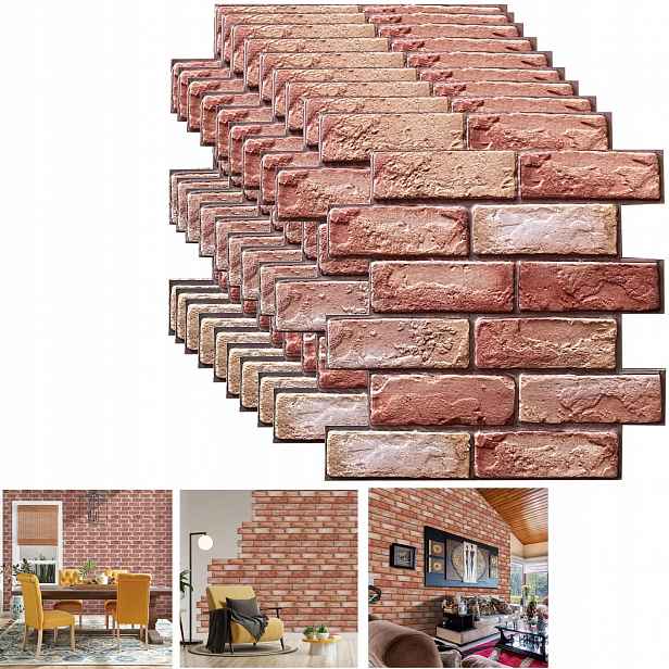 20 Ks Tapeta Na Zeď 3D Kámen Cihla Samolepicí Pvc Pěnová 30x30cm