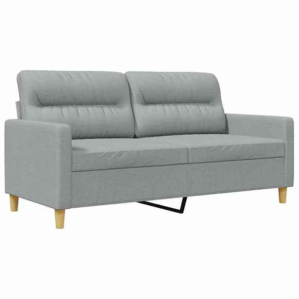 vidaXL 2místná pohovka světle šedá 140 cm textil