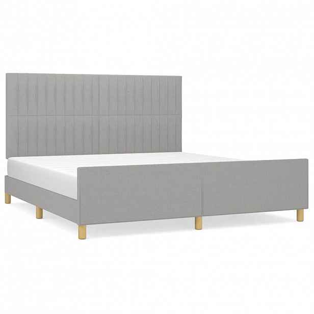 vidaXL Rám postele bez matrace světle šedý 160 x 200 cm textil