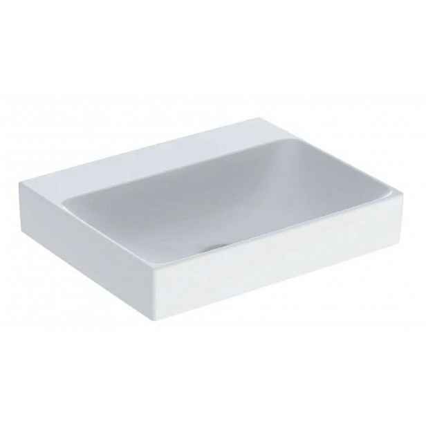 Geberit ONE - Umyvadlo na desku 50x40x14 cm, bez přepadu, bez otvoru pro baterii, KeraTect, bílá 505.031.01.6