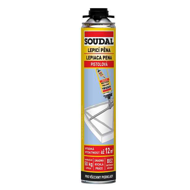 Pěna lepicí Soudal pistolová 750 ml