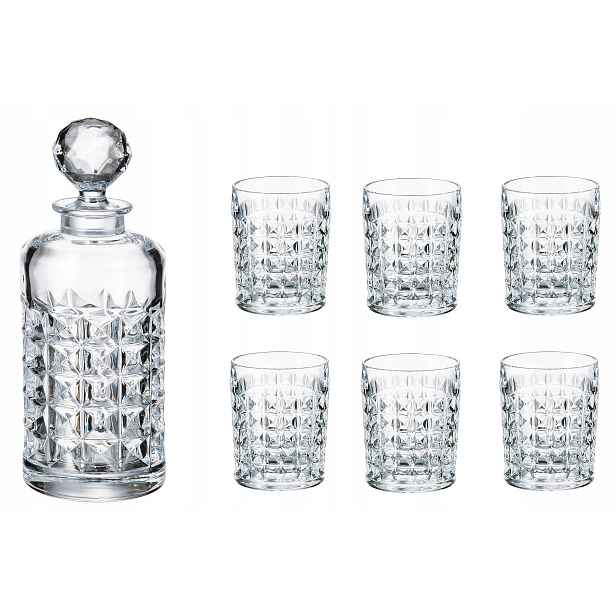 Sada na whisky karafa 700 ml 6 sklenic 230 ml Diamond Bohemia