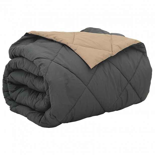 vidaXL Celoroční přikrývka Antracitová a taupe 200 x 220 cm