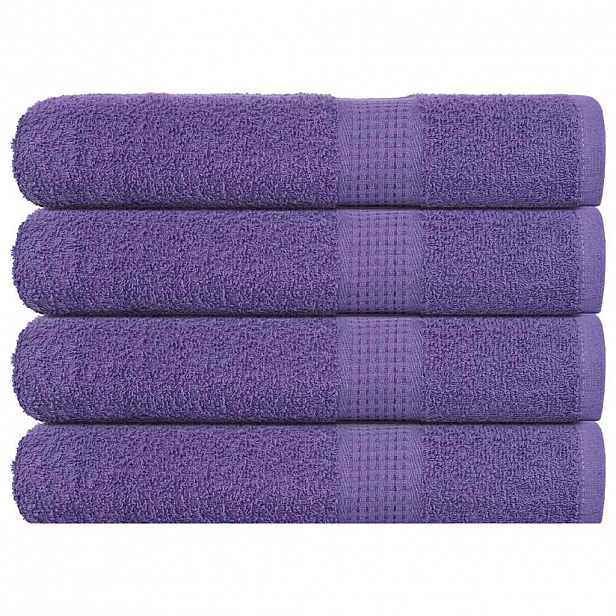 vidaXL Saunové osušky FROGN 4 ks fialové 80x200 cm 360 g/m²
