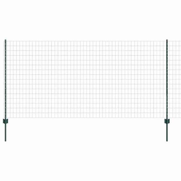vidaXL Euro plot s pilotem 25 x 1,2 m Ocel potažená PVC Zelená