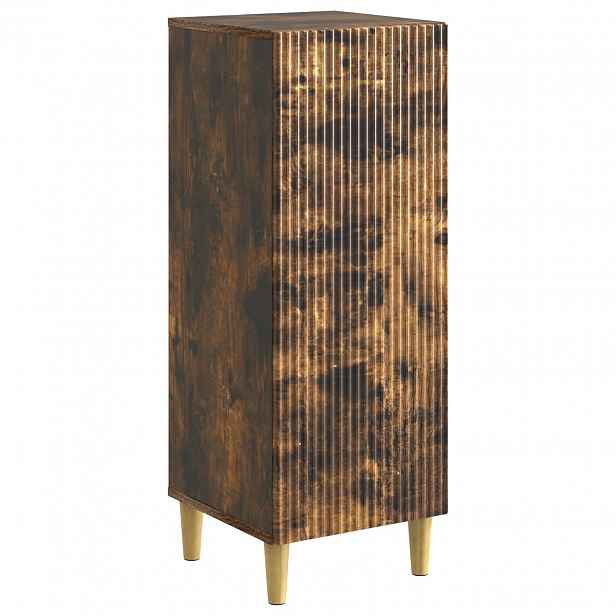 vidaXL Servírovací skříň Kouřový dub 33 x 34,5 x 90 cm
