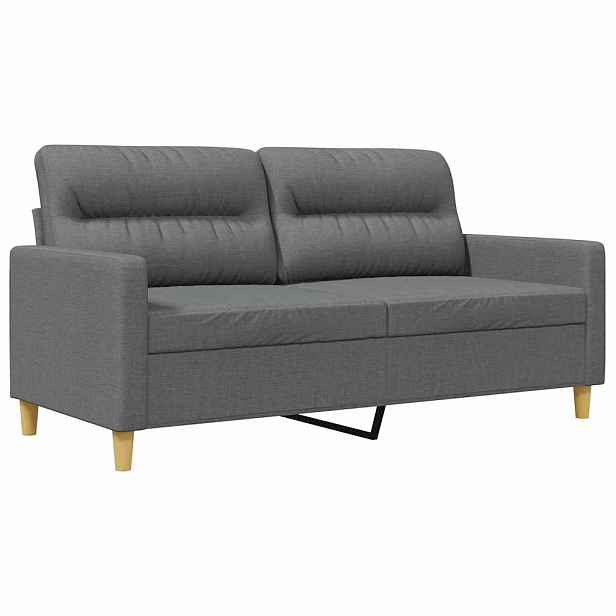 vidaXL 2místná pohovka tmavě šedá 140 cm textil