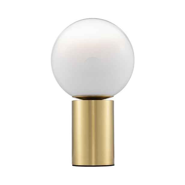 Bílá/ve zlaté barvě skleněná stolní lampa (výška 35,5 cm) Vita – Nova Luce
